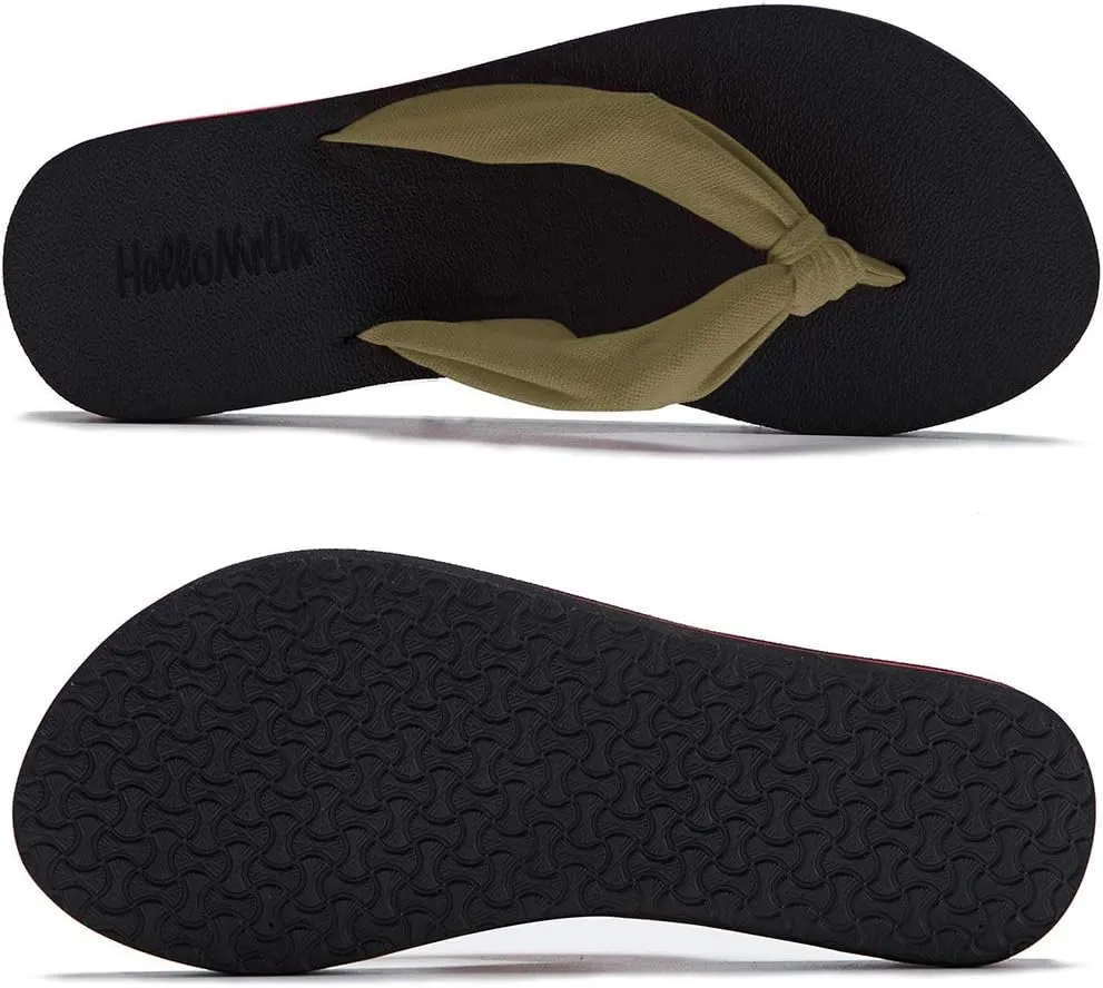 Hello MrLin Women's Yoga Shoes Flip Flops with Arch Support Thong Sandals Non-Slip Water shoes Quick Drying Aqua Sandals