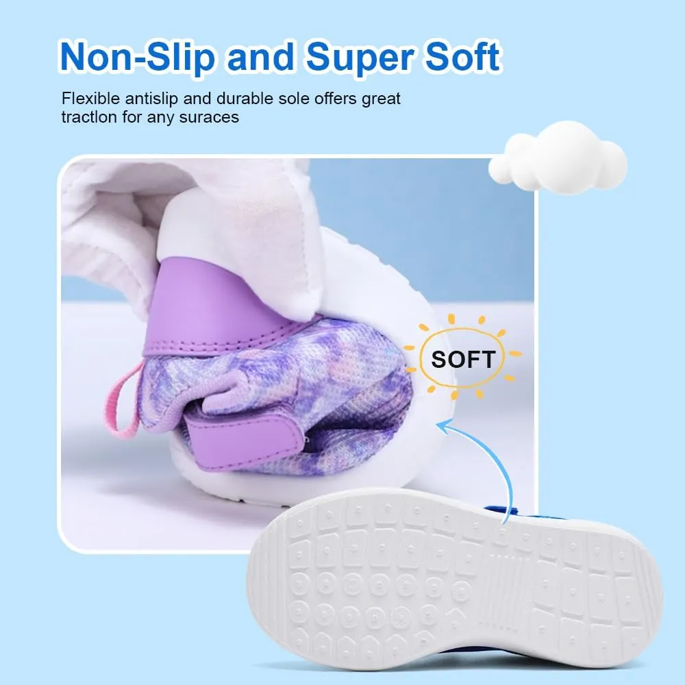 HIITAVE Toddler Tennis Shoes Girls Sneakers Walking Running Athletic Summer Shoes