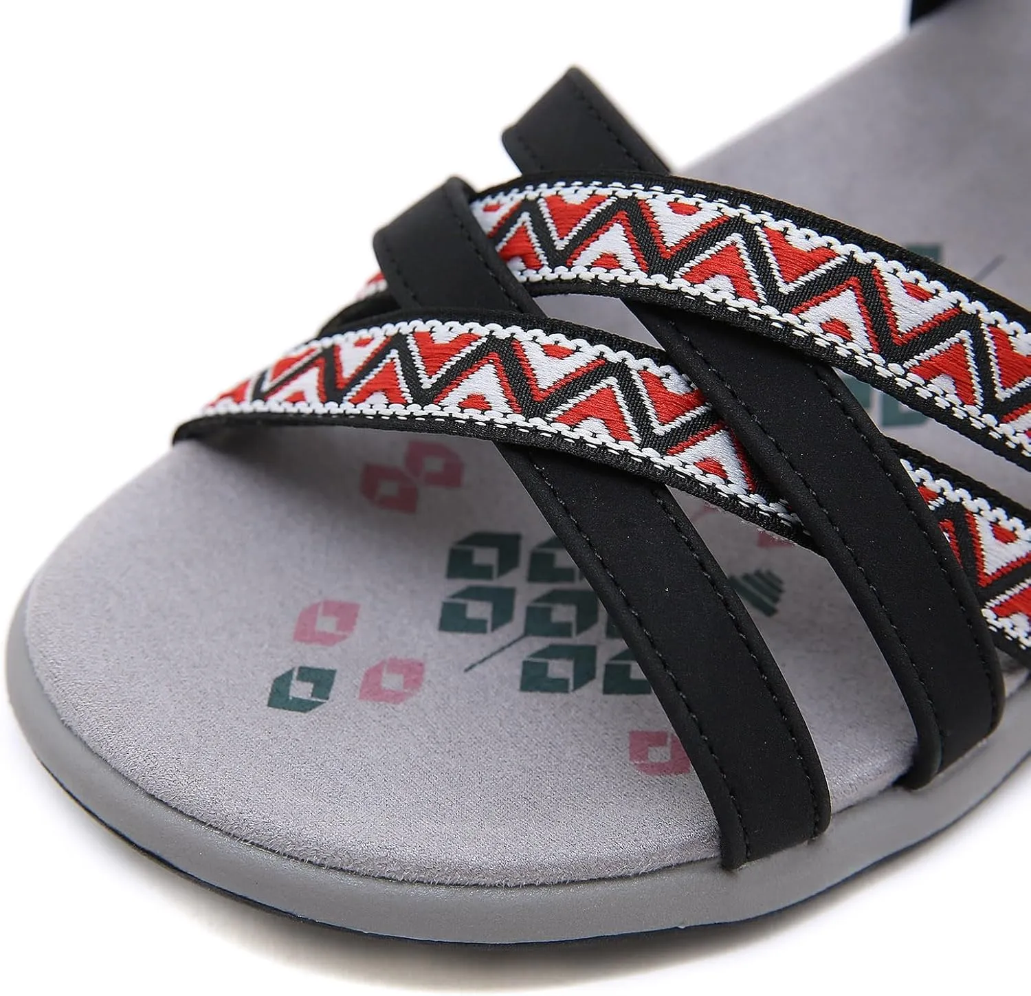 Hiking Sandals Women Waterproof Arch Support Comfortable Water Shoes Hook Loop Strap Sports Lightweight Slides
