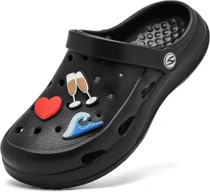 HOBIBEAR Women Classic Clog Slip on Garden Shoes Sandals Slippers for Indoor Outdoor