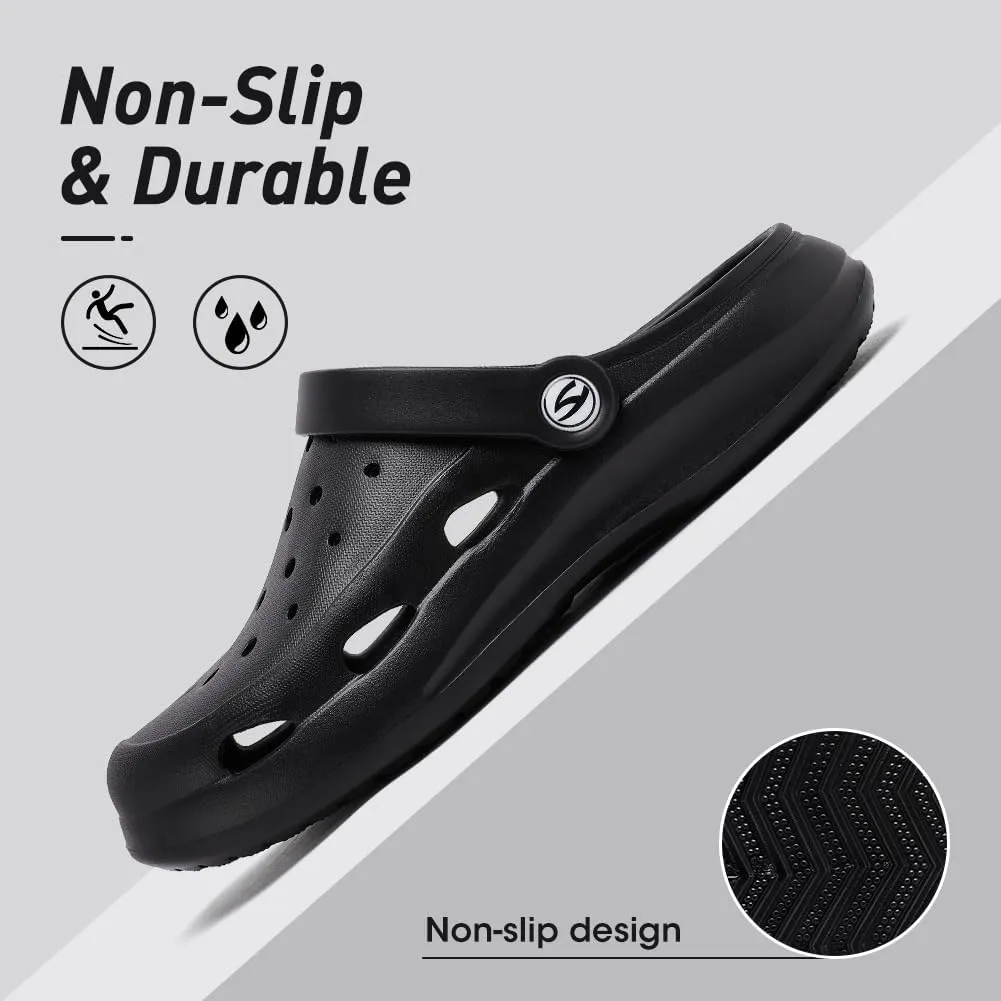 HOBIBEAR Women Classic Clog Slip on Garden Shoes Sandals Slippers for Indoor Outdoor