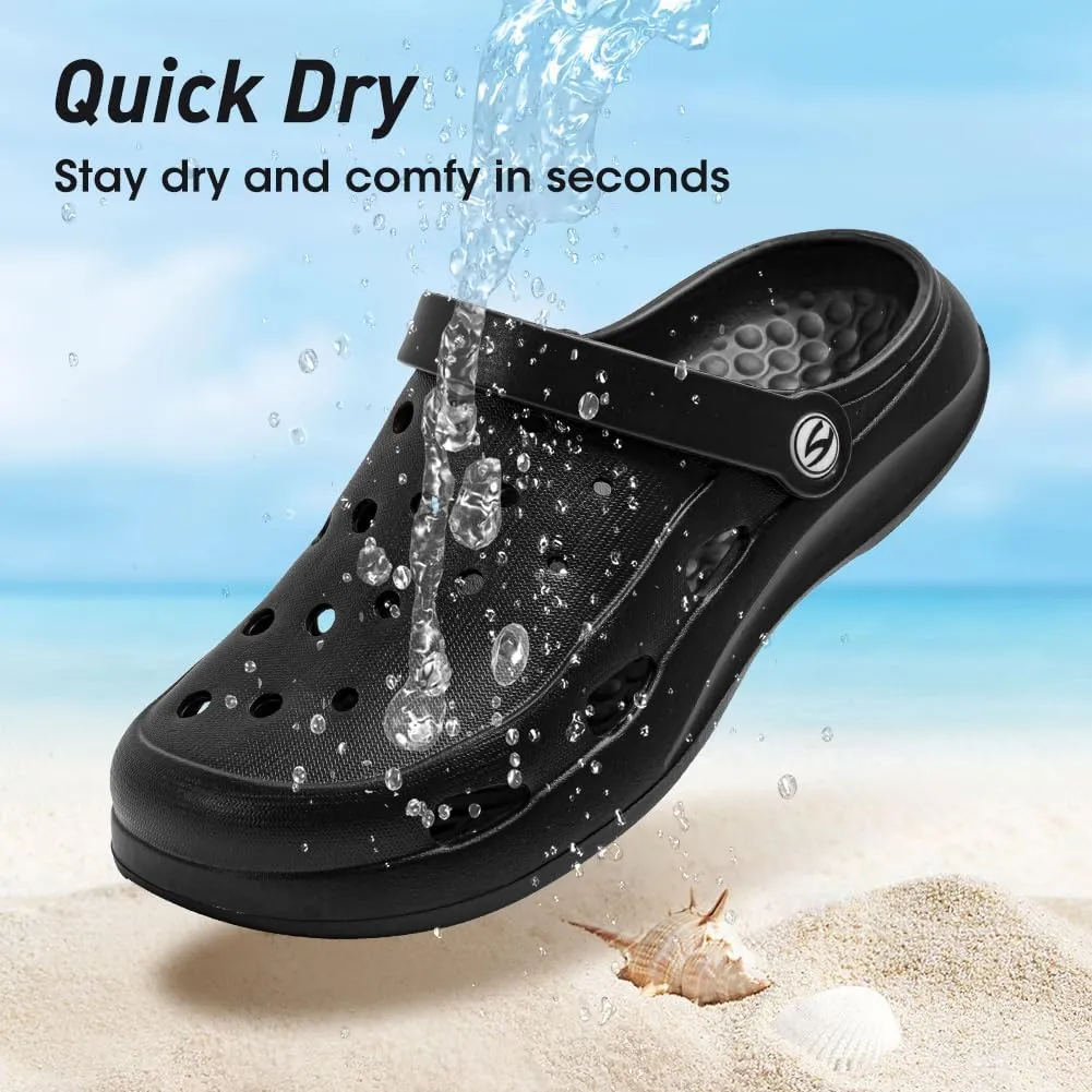 HOBIBEAR Women Classic Clog Slip on Garden Shoes Sandals Slippers for Indoor Outdoor