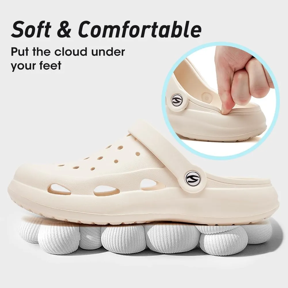 HOBIBEAR Women Classic Clog Slip on Garden Shoes Sandals Slippers for Indoor Outdoor