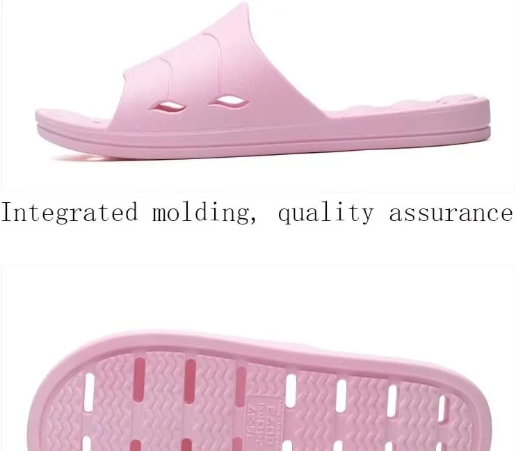 HOLLYWEED Hollowed-Out Bathroom Slippers Summer Couples Indoor Non-Slip Quick Dry Deodorant Bath Sandals for Men