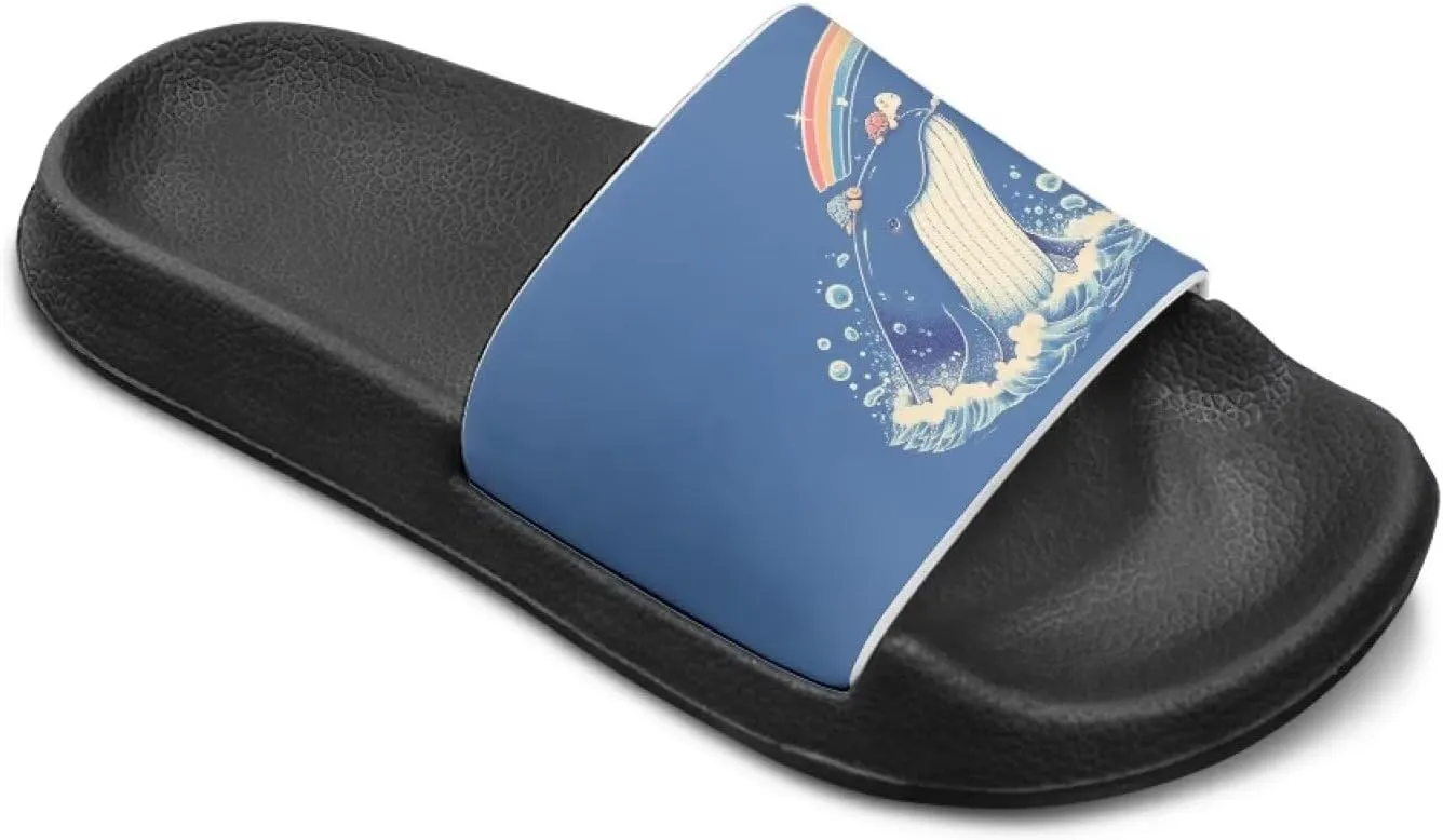 Howilath Cloud Slides for Kids Non-Slip Slipper Quick Drying Sandals for Boys and Girls Home Shower Bathroom Beach Shoes 11-7