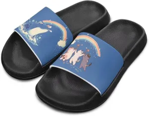 Howilath Cloud Slides for Kids Non-Slip Slipper Quick Drying Sandals for Boys and Girls Home Shower Bathroom Beach Shoes 11-7