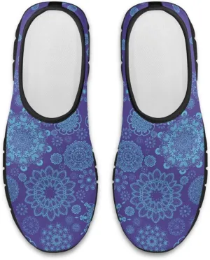 Howilath Mandala Print Slip on Loafers for Women No Laces Casual Sport Shoes Hands Free Shoes with Anti-Slip Sole