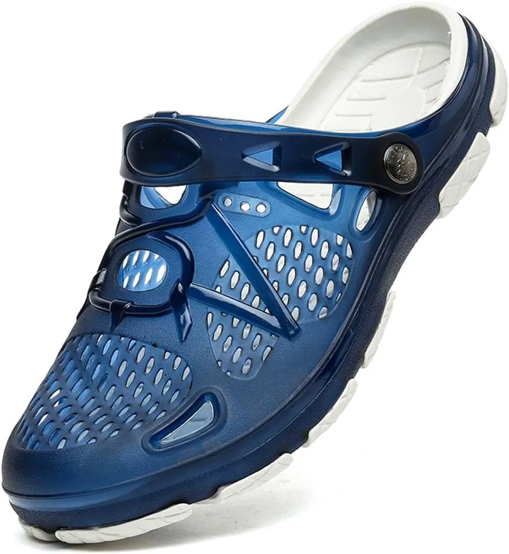 HYDLONGR Men Women Breathable Garden Sandals Quick Drying Beach Slippers Anti-Slip Clogs Shoes