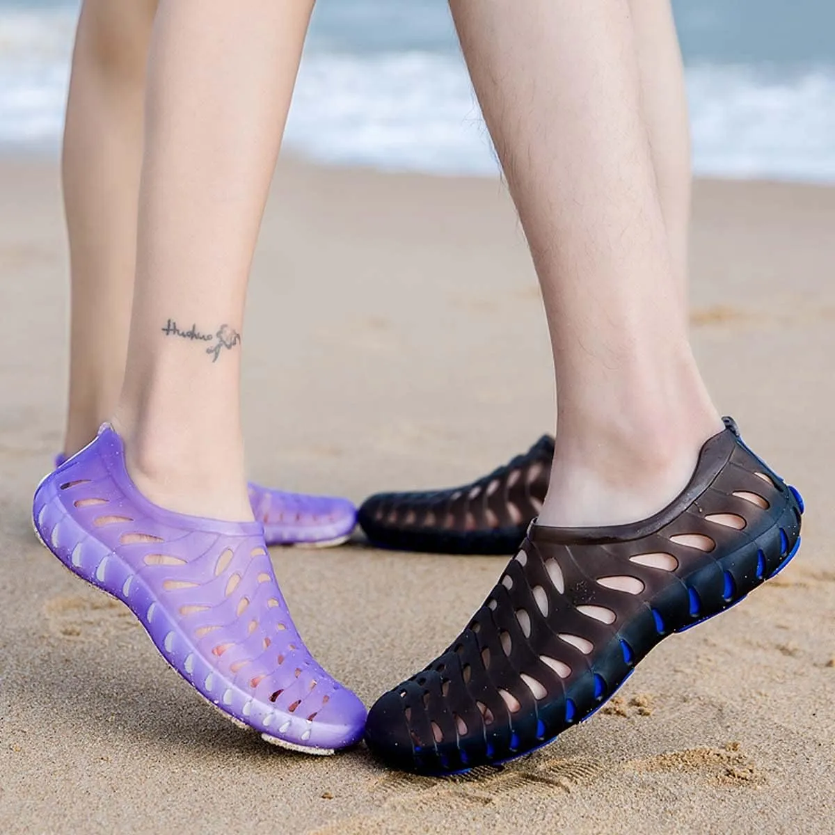 HYDLONGR Men's Women's Lightweight Breathable Non-Slip Garden Sandals Quick-Drying Hole Water Shoes Beach Kayaking Shoes