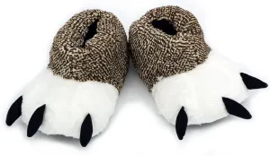 Ibeauti Unisex Polar Bear Paw Slippers Boots Plush Furry Animal Paw House Slippers for Couples