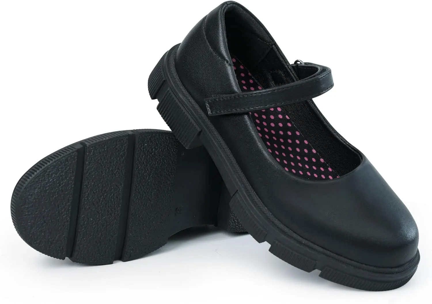 JABASIC Girls School Uniform Shoes Comfortable Mary Jane Flats