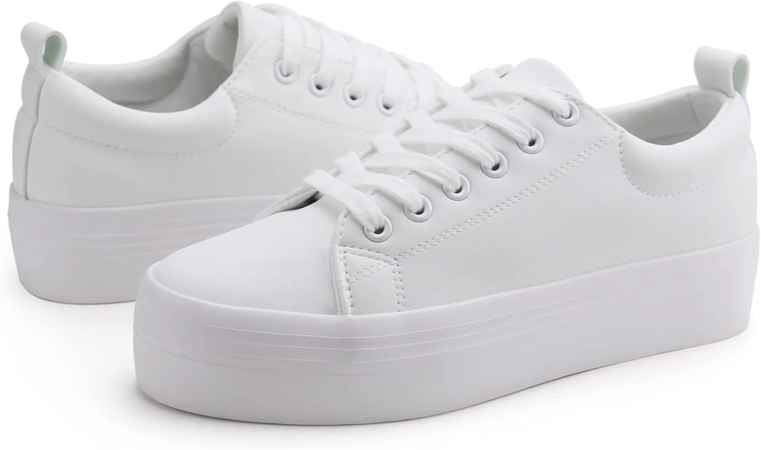 JABASIC Women Lace Up Platform Sneakers Comfortable Casual Fashion Sneaker Walking Shoes