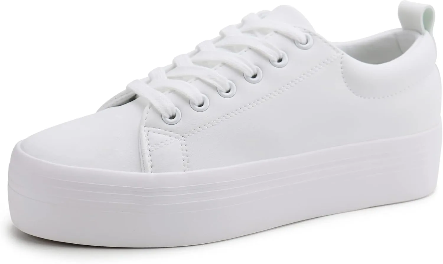 JABASIC Women Lace Up Platform Sneakers Comfortable Casual Fashion Sneaker Walking Shoes