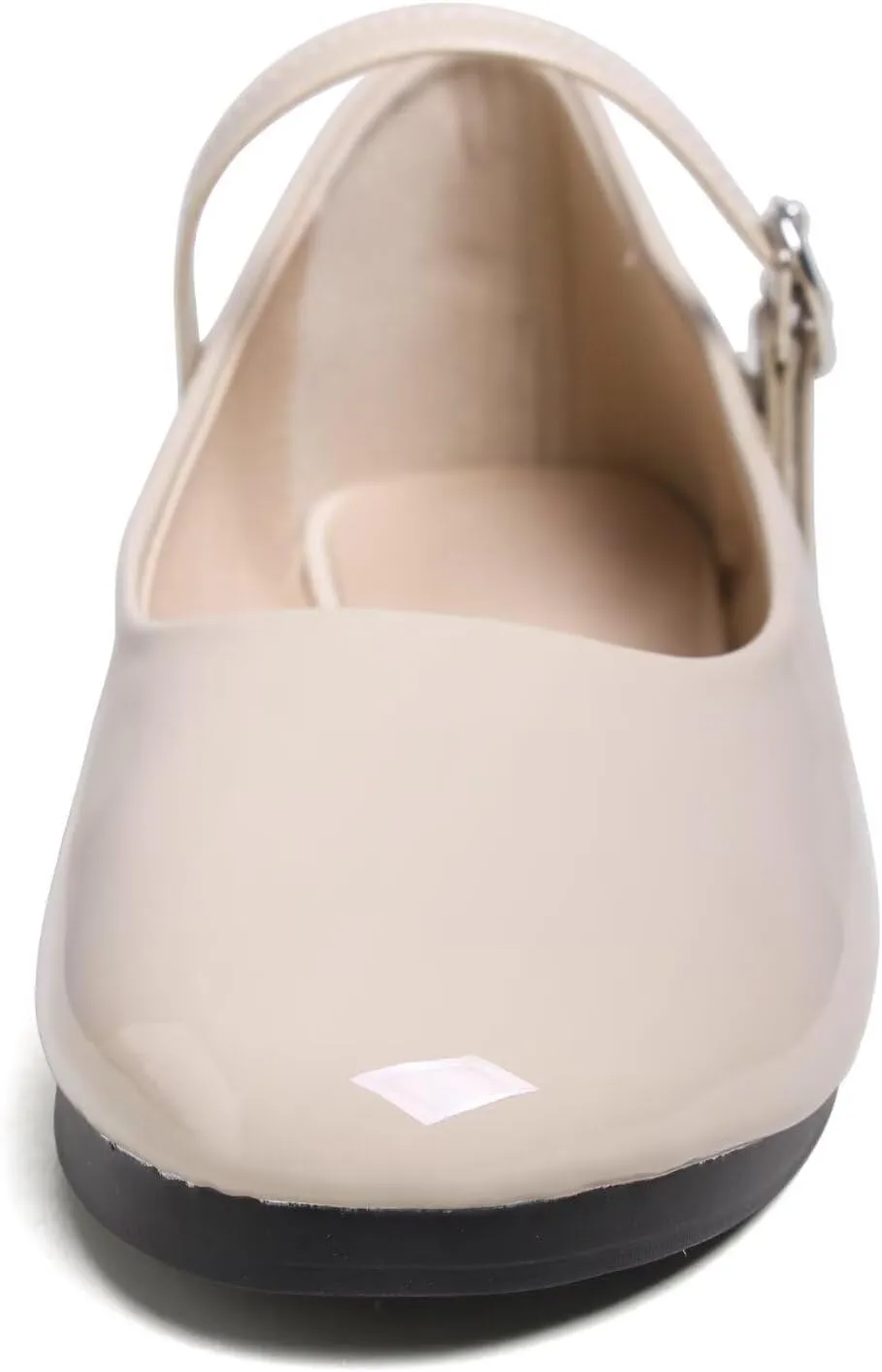 JiangWei Shu Round Toe Flats Dress Mary Jane Shoes Ankle Strap Ballet Flats Comfortable Casual Flats