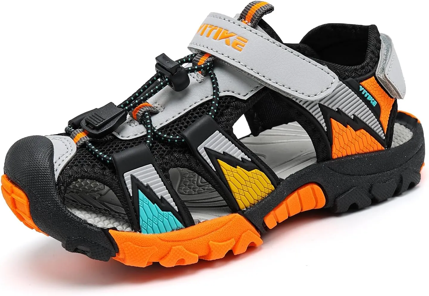 JMFCHI Boys Girls Sports Sandals Summer Kids Closed Toe Outdoor Sandals Athletic Water Shoes Sandals Child Pool Beach Sandals Quick Drying Slip Resistant