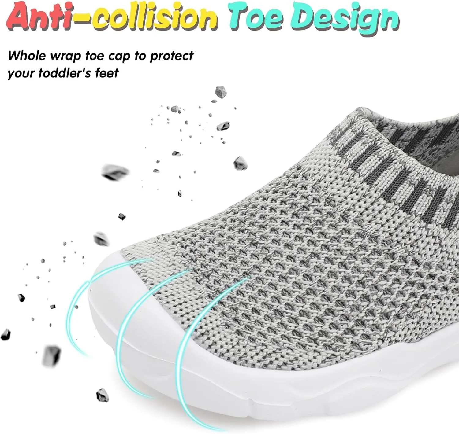 JOINFREE Toddler Boys Girls Sneaker Slip On Shoes Kids Lightweight Breathable Walking Shoes