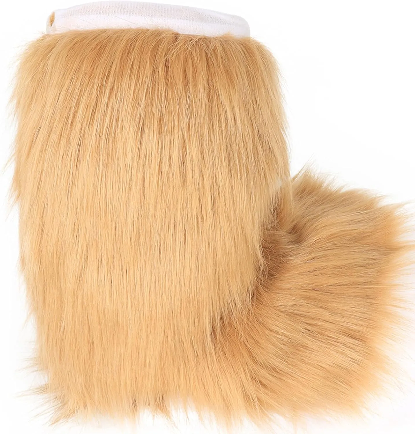 JUNBOON Fuzzy Bear Feet Paw Slippers Cat Wolf Fox Animal Claw Shoes Furry Boots Costume Accessories for Adult Halloween Cosplay Indoor