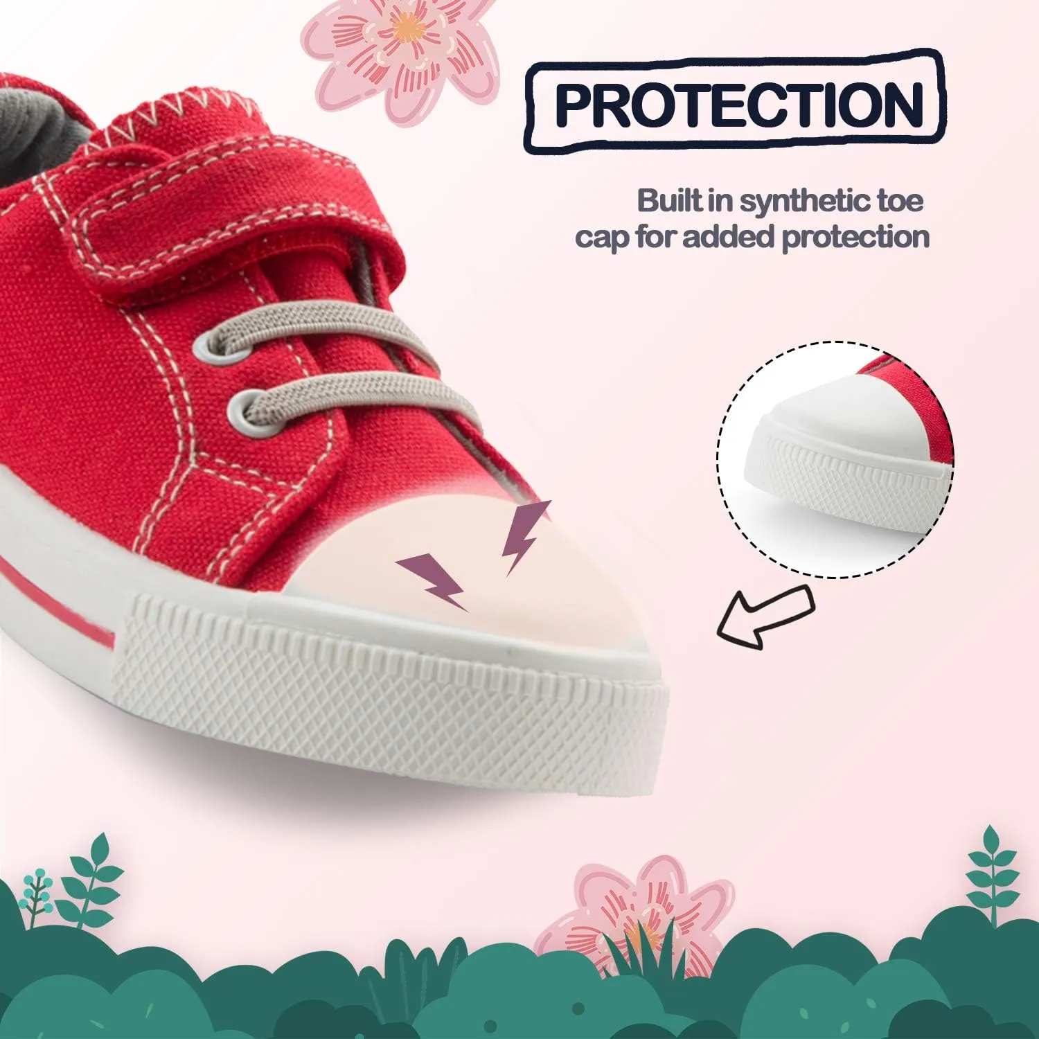 K KomForme Toddler Shoes Boys Girls Canvas Sneakers Size 4-13