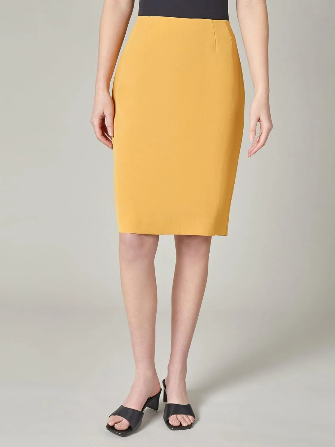 Kasper Women's Stretch Crepe Knee Length Pencil Skirt