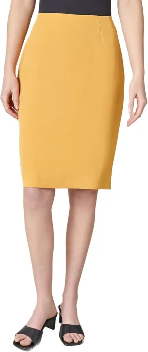 Kasper Women's Stretch Crepe Knee Length Pencil Skirt