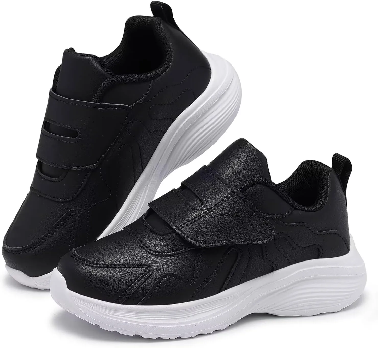 Kid Sneakers Girls Running Shoes Boys Walking Sports Adjustable Strap Sneakers