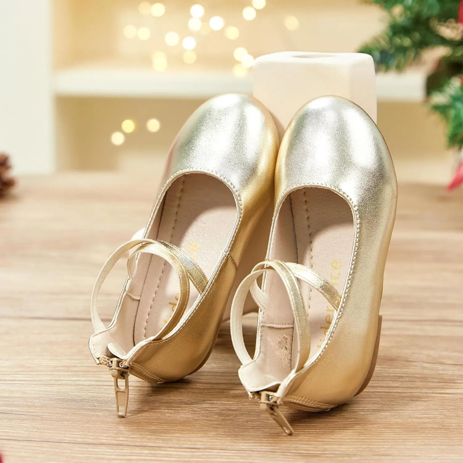 Kiderence Little Toddler Girls Dress Shoes Ballerina Ballet Flats Kids Mary Janes
