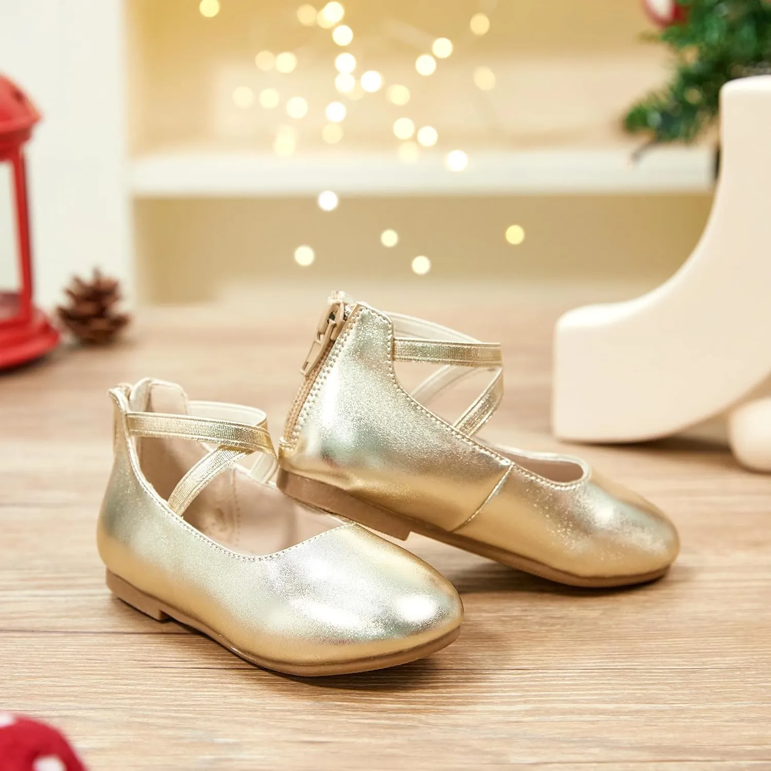 Kiderence Little Toddler Girls Dress Shoes Ballerina Ballet Flats Kids Mary Janes