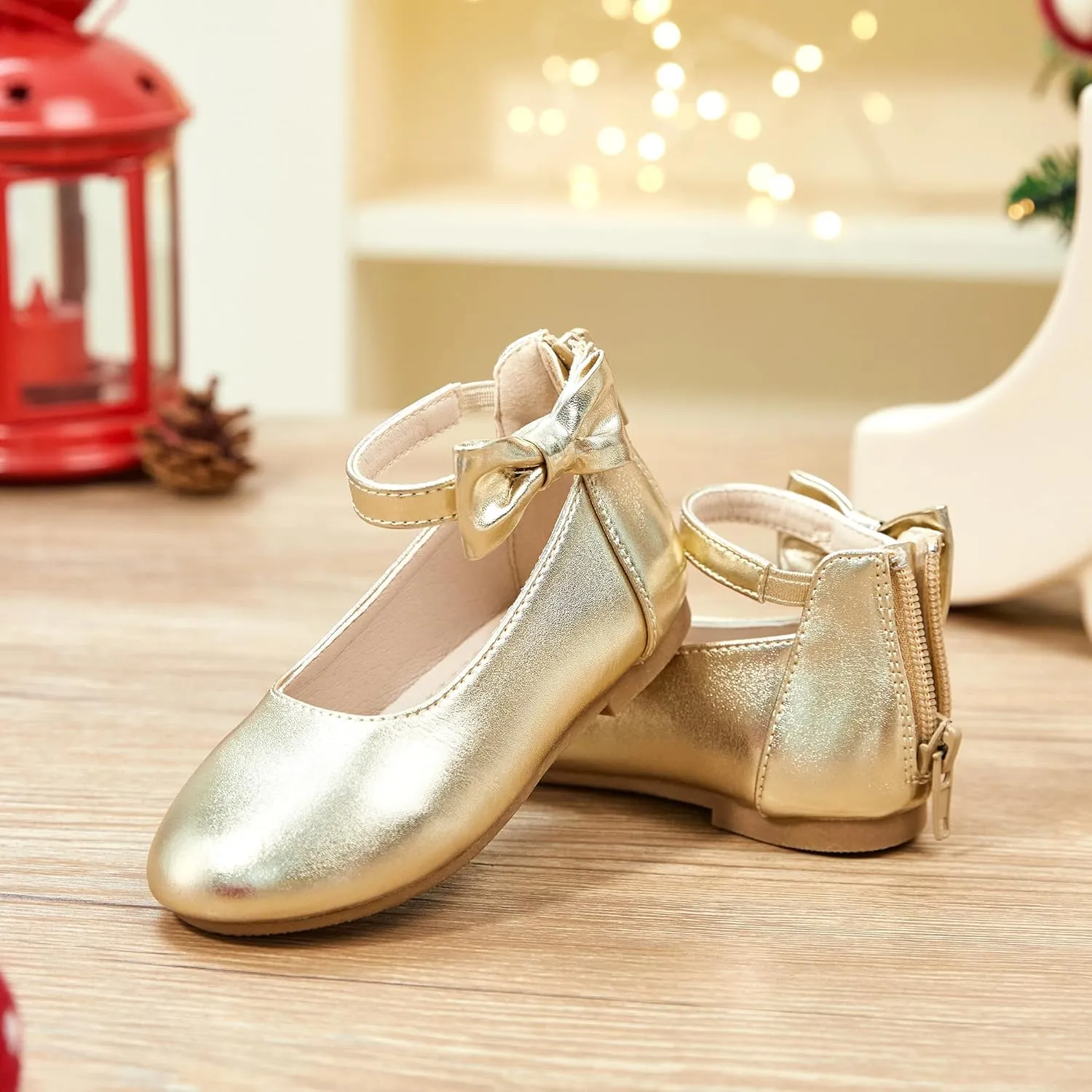 Kiderence Little Toddler Girls Dress Shoes Ballerina Ballet Flats Kids Mary Janes