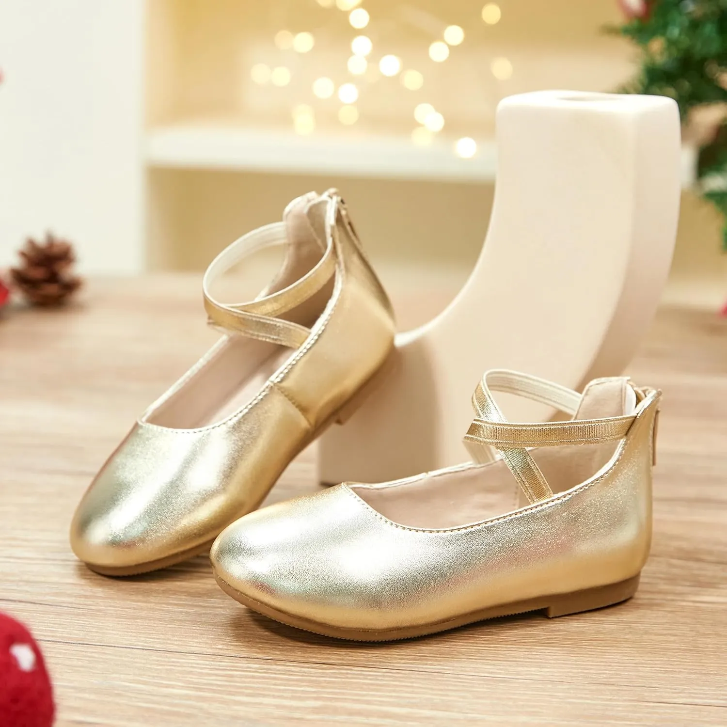 Kiderence Little Toddler Girls Dress Shoes Ballerina Ballet Flats Kids Mary Janes
