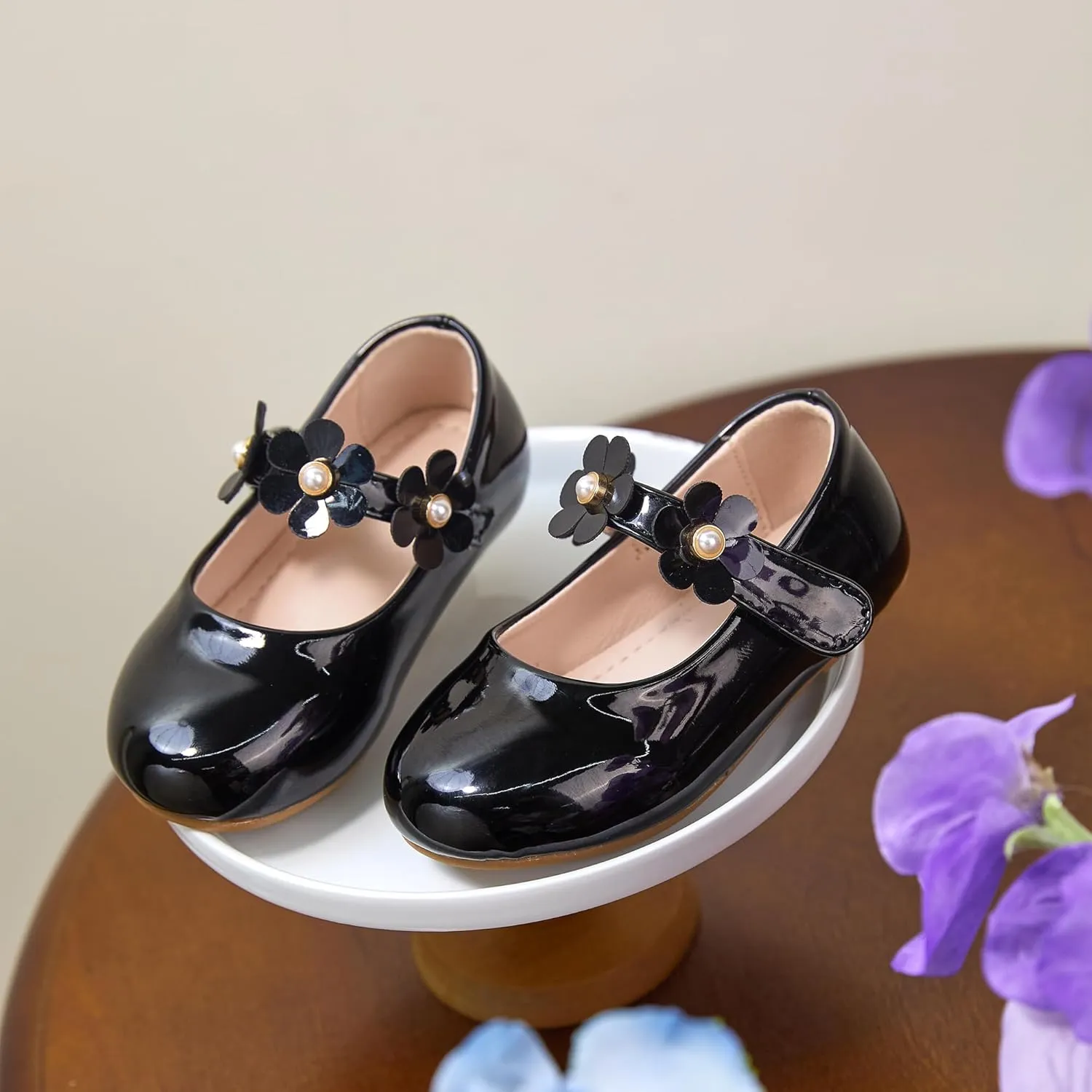 Kiderence Toddler Girls Dress Shoes Little Kids Mary Janes Ballet Flats Toddler