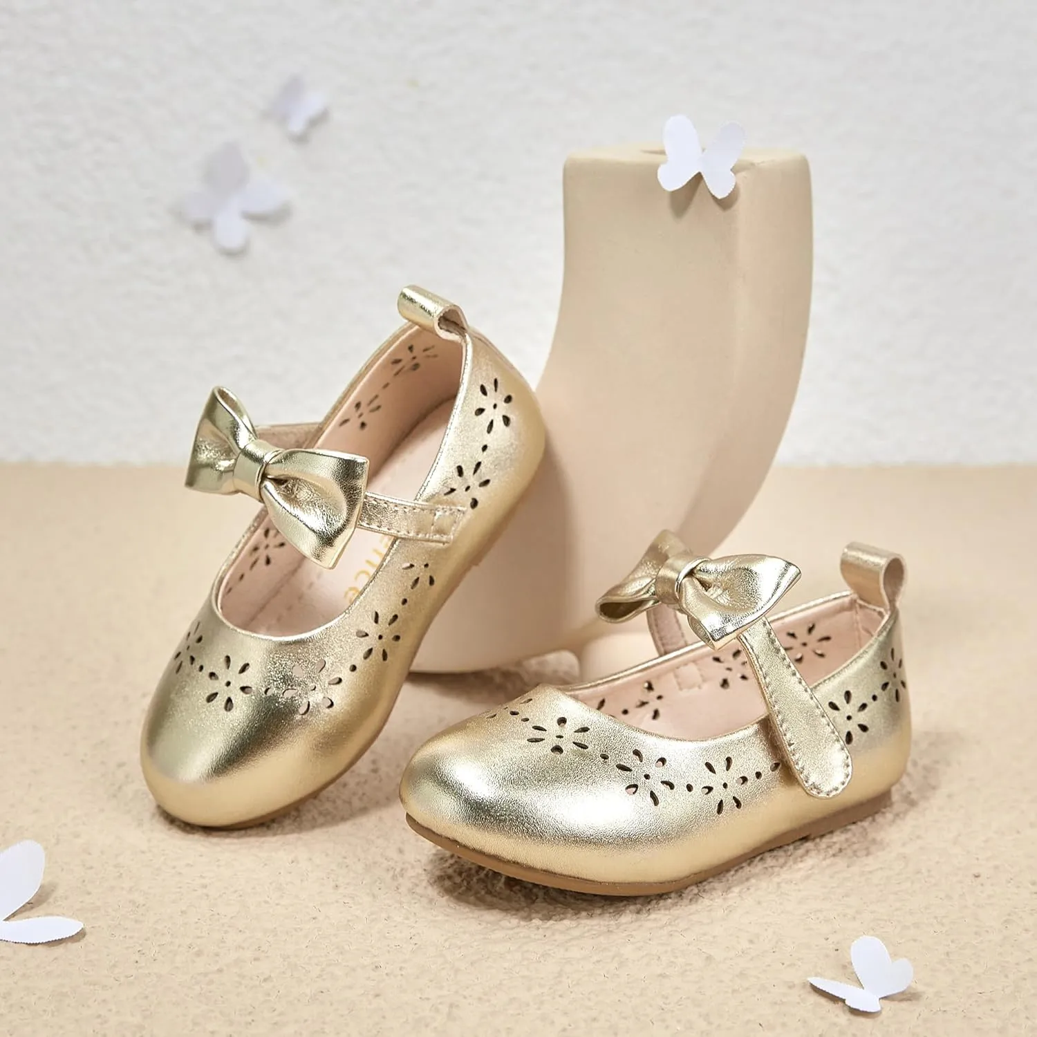 Kiderence Toddler Girls Dress Shoes Little Kids Mary Janes Ballet Flats Toddler