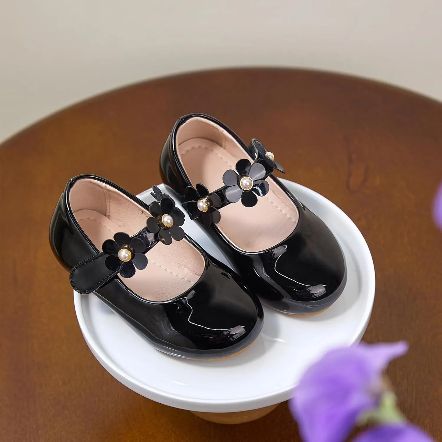 Kiderence Toddler Girls Dress Shoes Little Kids Mary Janes Ballet Flats Toddler