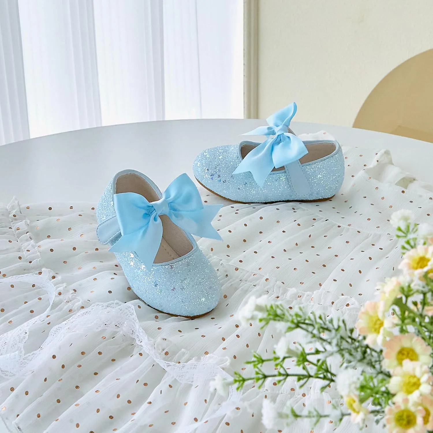 Kiderence Toddler Girls Dress Shoes Little Kids Mary Janes Ballet Flats Toddler