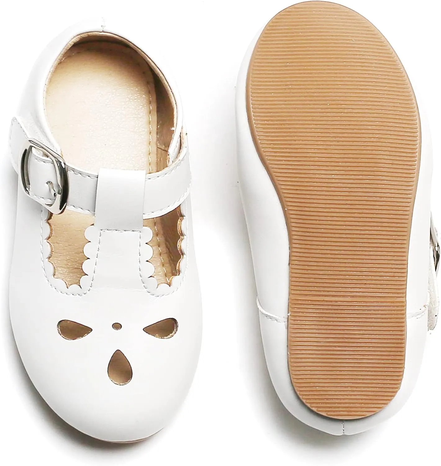 Kiderence Toddler Girls Dress Shoes Little Kids Mary Janes Ballet Flats Toddler