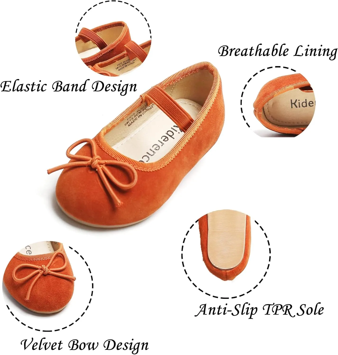 Kiderence Toddler Girls Dress Shoes Little Kids Mary Janes Ballet Flats Toddler