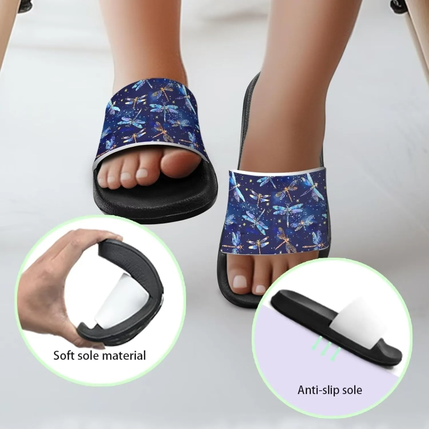 Kids Boys Girls Ball Sports Slides Sandals Comfortable Beach Pool Shower Shoes House Slide Indoor Outdoor