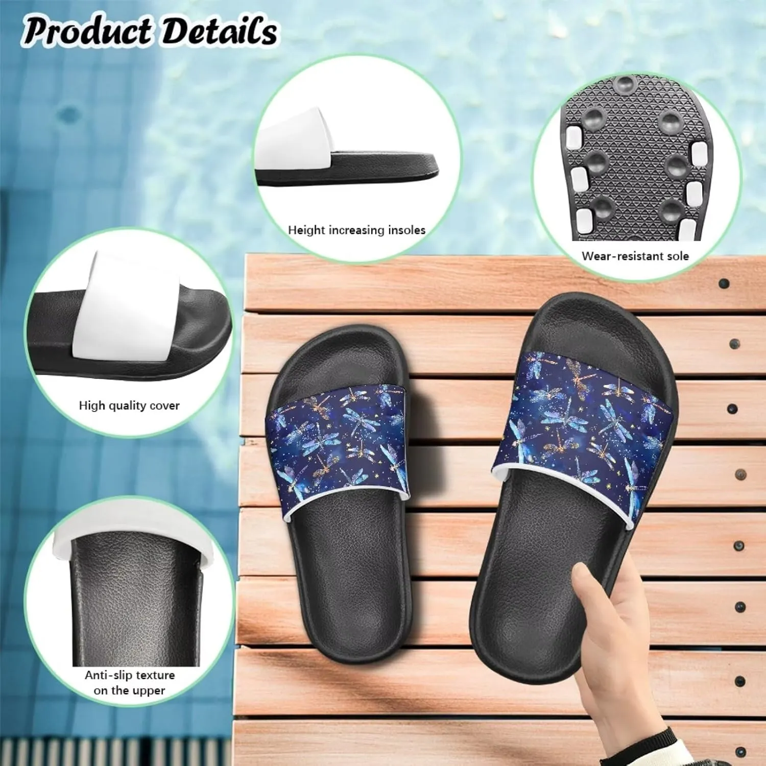 Kids Boys Girls Ball Sports Slides Sandals Comfortable Beach Pool Shower Shoes House Slide Indoor Outdoor