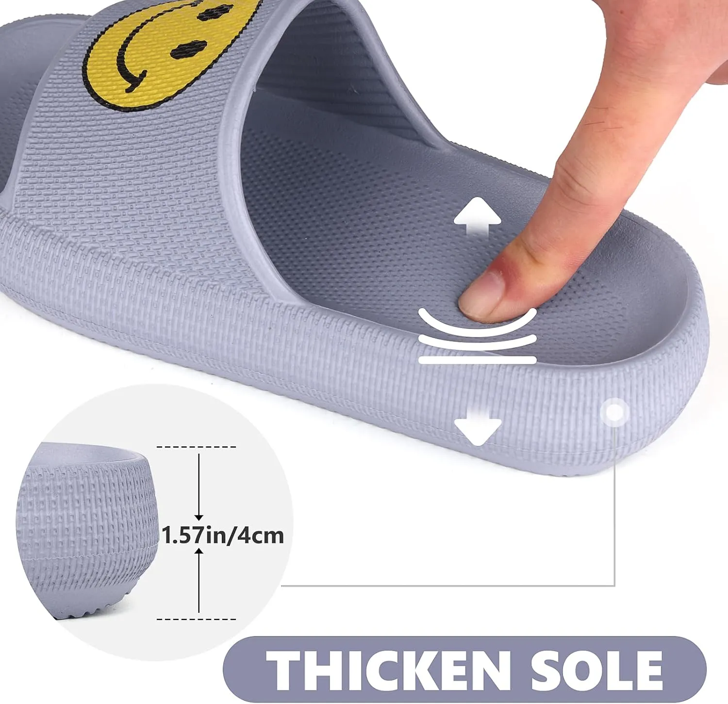 Kids Cloud Slides丨Pillow Sandals for Boys Girls丨Quick Drying Bathroom Shower Sandals丨Summer Beach Pool Slippers| Thick Sole Non-Slip