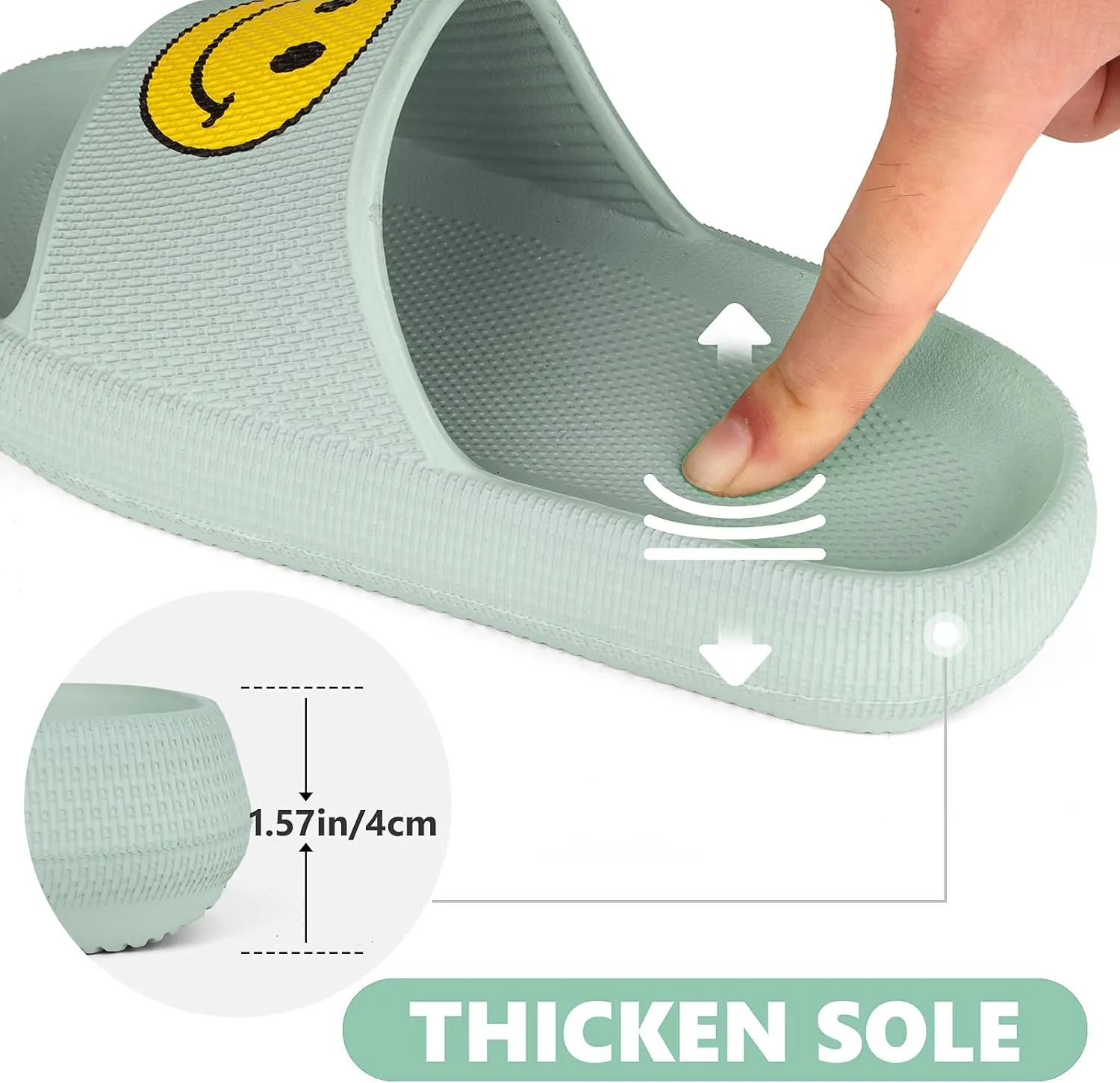 Kids Cloud Slides丨Pillow Sandals for Boys Girls丨Quick Drying Bathroom Shower Sandals丨Summer Beach Pool Slippers| Thick Sole Non-Slip
