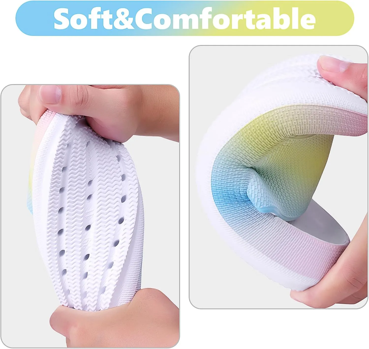 Kids Cloud Slides丨Pillow Sandals for Boys Girls丨Quick Drying Bathroom Shower Sandals丨Summer Beach Pool Slippers| Thick Sole Non-Slip