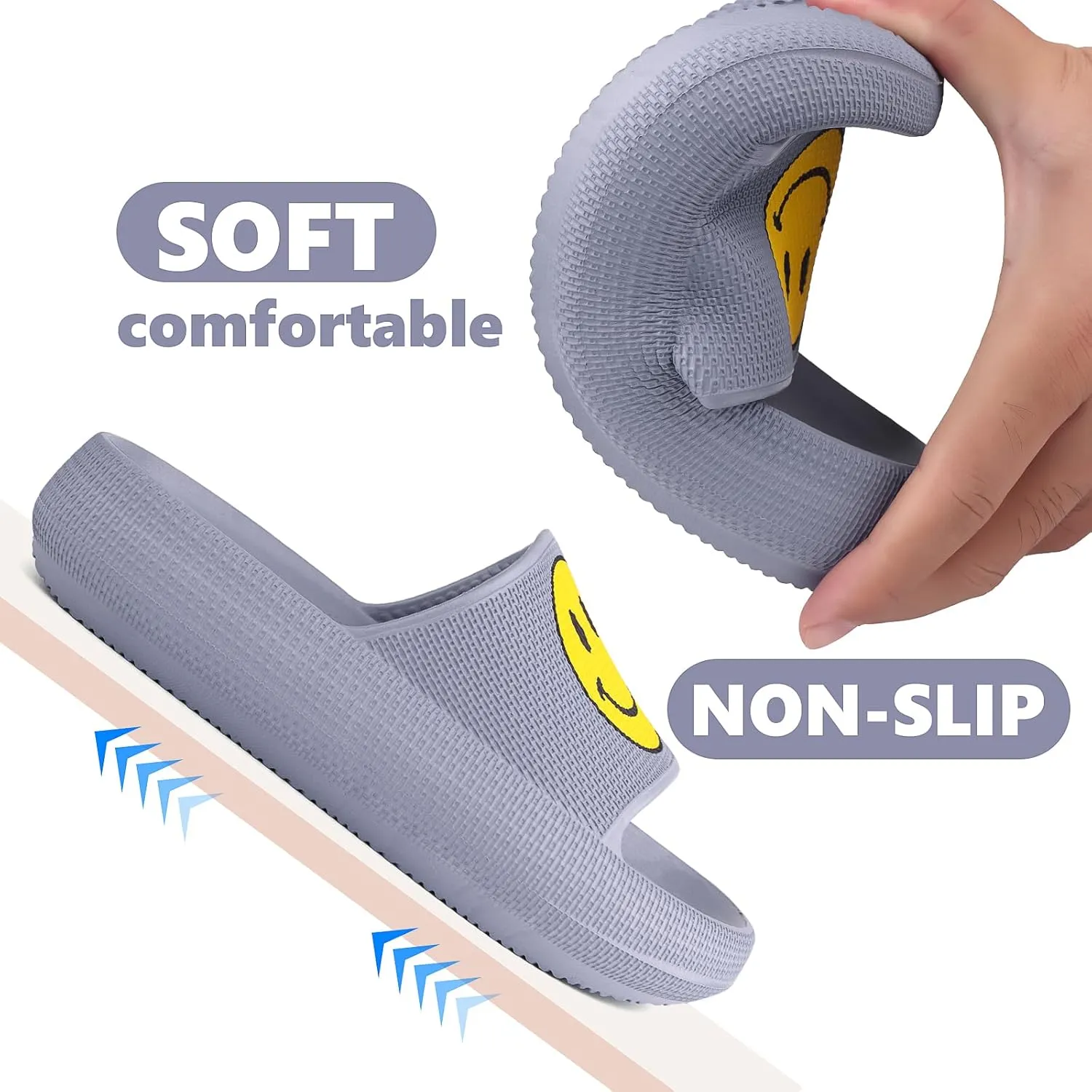 Kids Cloud Slides丨Pillow Sandals for Boys Girls丨Quick Drying Bathroom Shower Sandals丨Summer Beach Pool Slippers| Thick Sole Non-Slip