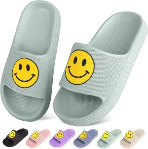 Kids Cloud Slides丨Pillow Sandals for Boys Girls丨Quick Drying Bathroom Shower Sandals丨Summer Beach Pool Slippers| Thick Sole Non-Slip