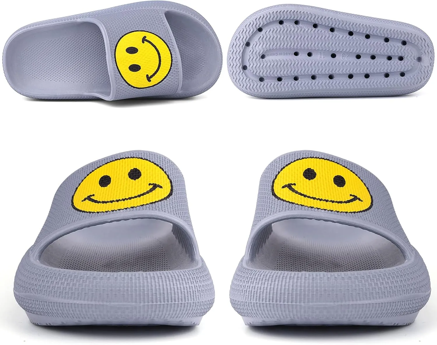 Kids Cloud Slides丨Pillow Sandals for Boys Girls丨Quick Drying Bathroom Shower Sandals丨Summer Beach Pool Slippers| Thick Sole Non-Slip