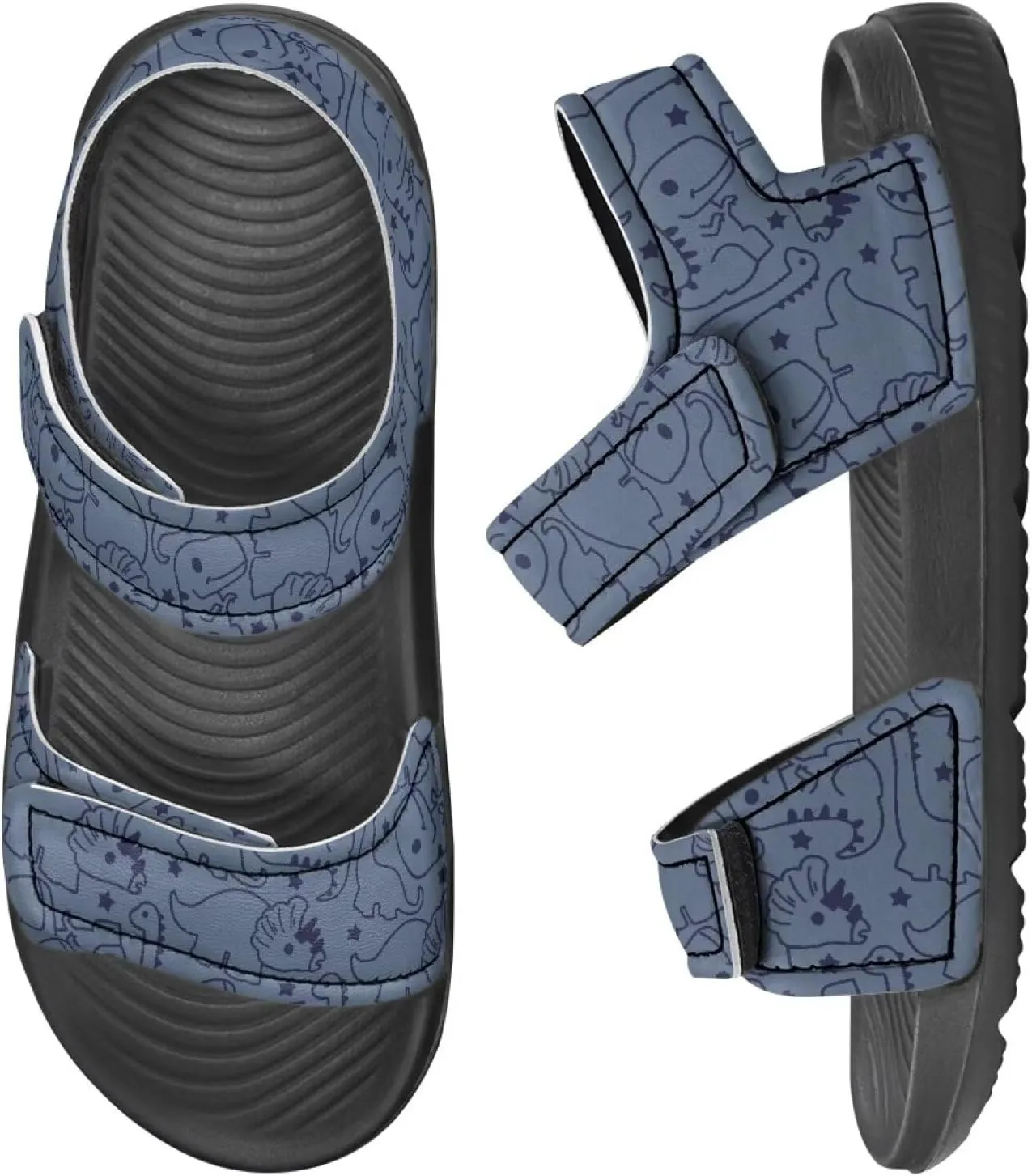Kids' Easy-On Sandals for Boys - Hook and Loop, Open Toe, Non-slip, for, School, Parties, Weekend Wear