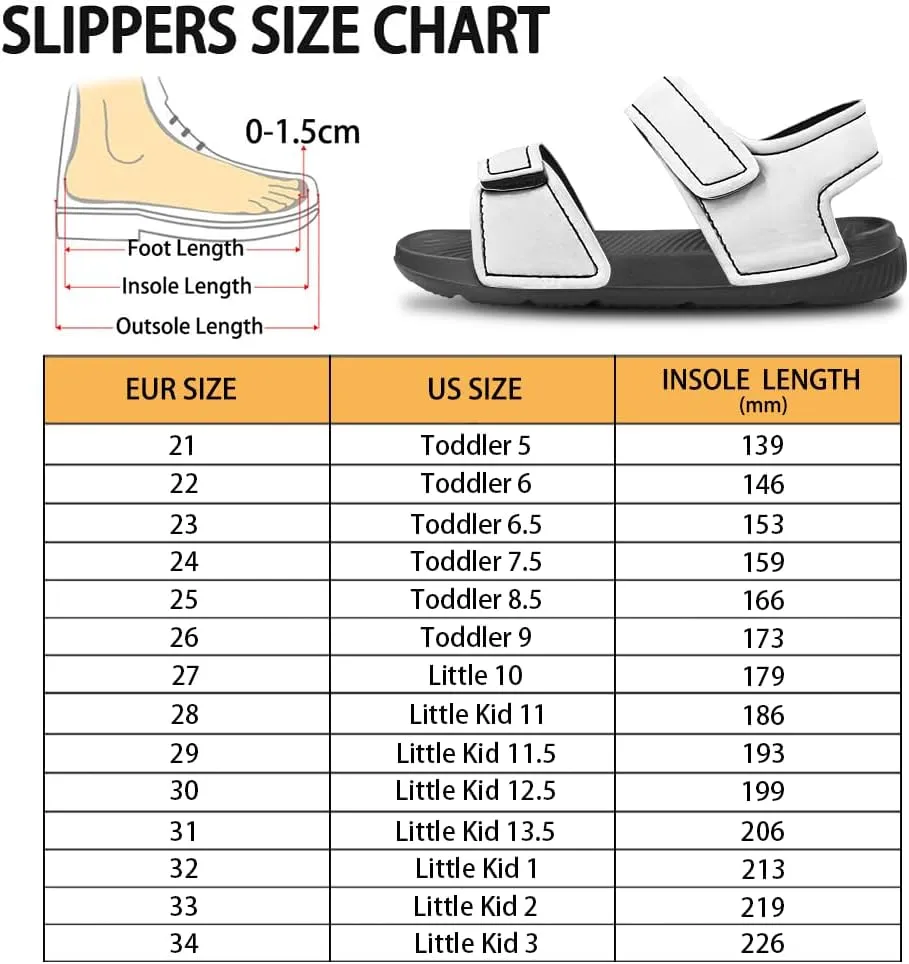 Kids' Easy-On Sandals for Boys - Hook and Loop, Open Toe, Non-slip, for, School, Parties, Weekend Wear
