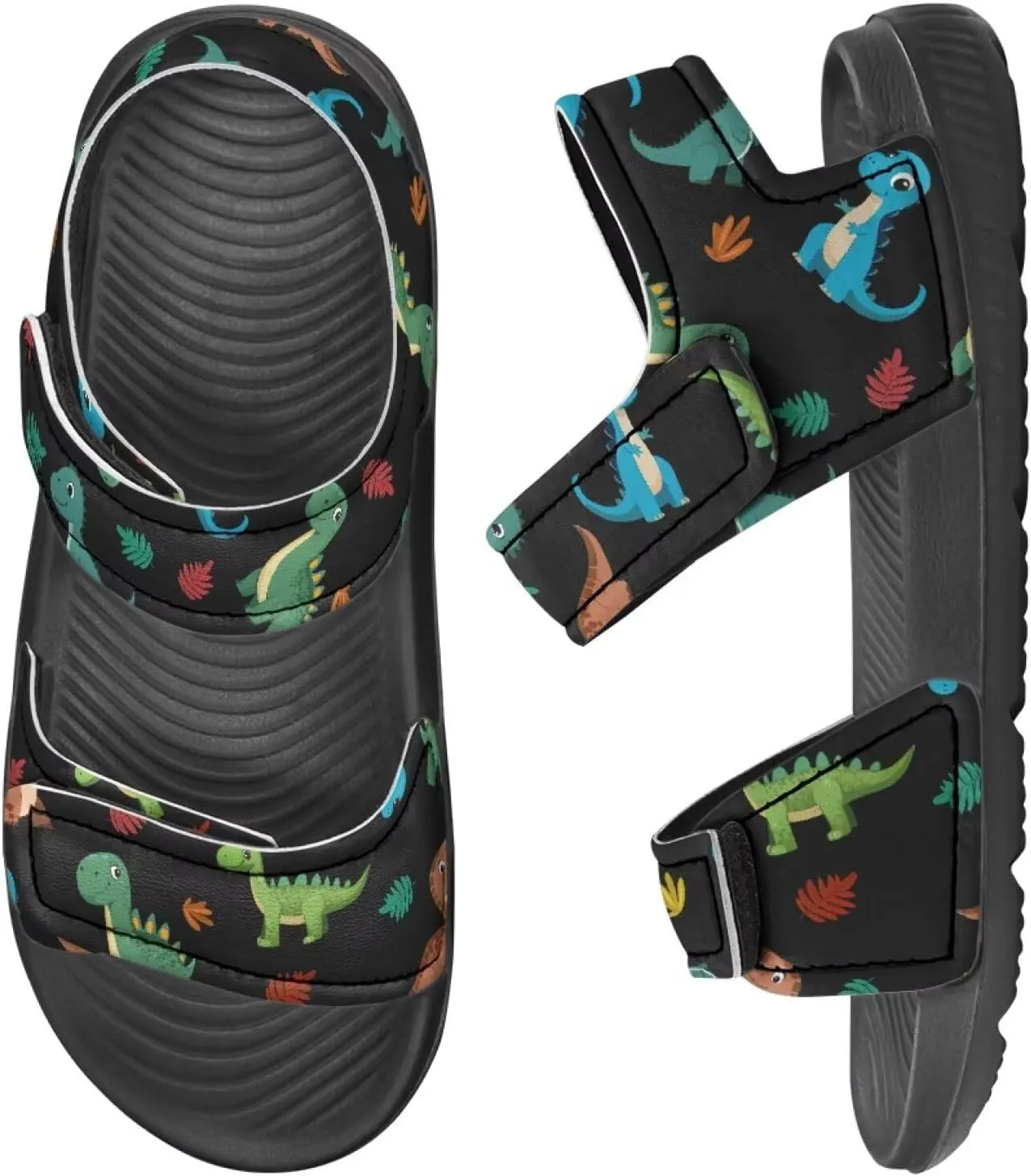 Kids' Easy-On Sandals for Boys - Hook and Loop, Open Toe, Non-slip, for, School, Parties, Weekend Wear