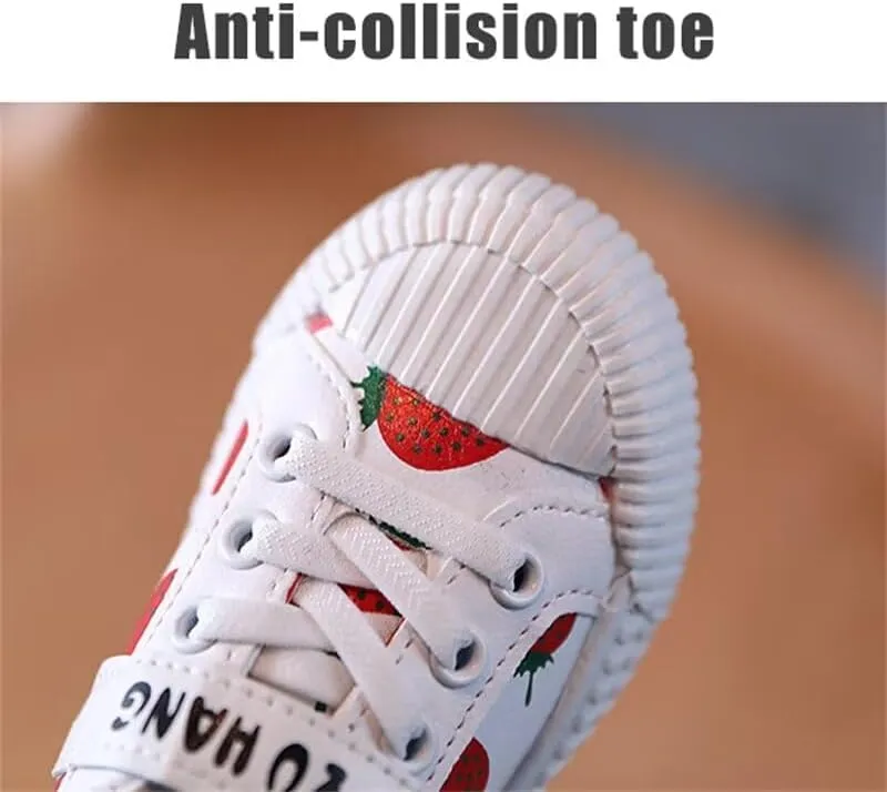 Kids Girl Lovely Fruit Casual Sneakers for Outdoor School Running Walking