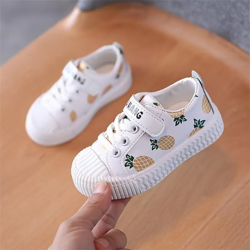 Kids Girl Lovely Fruit Casual Sneakers for Outdoor School Running Walking