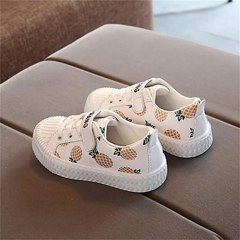 Kids Girl Lovely Fruit Casual Sneakers for Outdoor School Running Walking