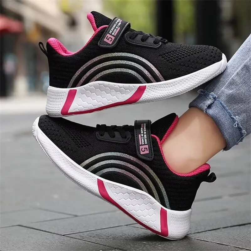 Kids Girl Solid Breathable Sport Shoes for Outdoor School Running Walking